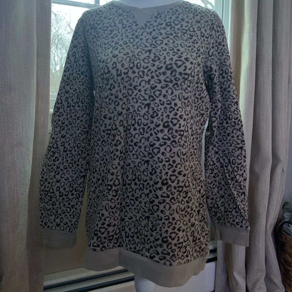 Animal print pullover.
